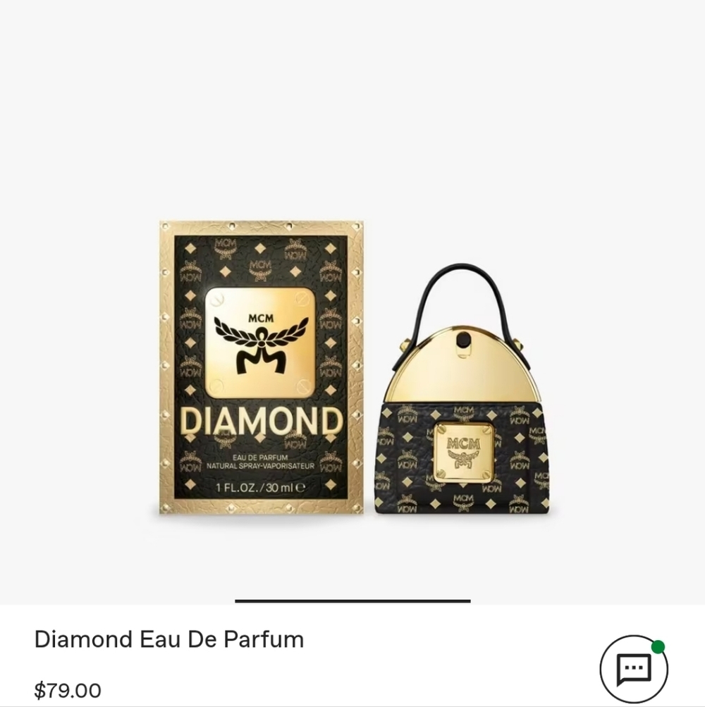 MCM Black and Gold Mini Bag Perfume